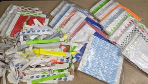 lot 414 image: Large Assortment of Patterned and Solid Color Wristbands X