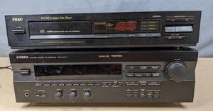 lot 397 image: Yamaha Natural Sound AV Receiver HTR-5130 & TEAC PD-365 Compact Disc Player X
