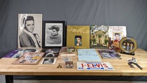 lot 447 image: A Collection of Elvis Memorabilia  X