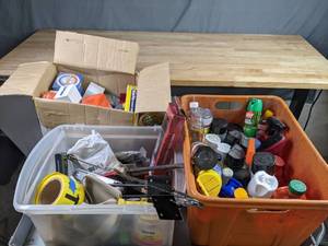 lot 454 image: A Variety of Items Including Car Parts, Cleaners, Paint and More  X