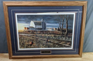 lot 518 image: SignedNumbered, FramedMatted Print At the Crossing by Artist Jim Hansel  V