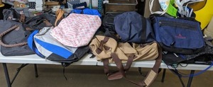 lot 490 image: Assortment of Duffle Bags, Backpacks, Draw String Bags, Reusable Bags and More X