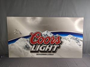 lot 27A image: Coors Light Plastic Beer Advertisement Insert Bar Mancave Garage Sign T