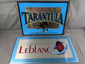 lot 51 image: (2) Advertising Signs LeBlanc Writing Instruments and Tarantula Tequila  X