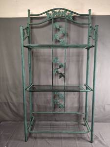 lot 605 image: Outdoor Shelf with Green Patina X