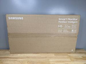 lot 26 image: Brand New SAMSUNG 32 M5 LED Smart Monitor and Streaming TV, FHD, Remote Access, Microsoft 365 (1,920 x 1,080) T