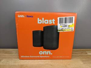 lot 45 image: Brand New onn. Roku Wireless Surround Sound Speakers T