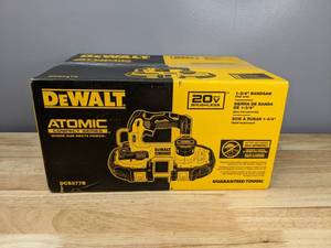 lot 59 image: Brand New DEWALT ATOMIC 20-Volt MAX Cordless Brushless Compact 1-34 in. Bandsaw T