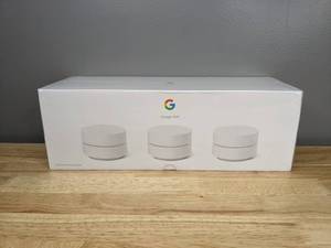 lot 31 image: Brand New Google Wifi 3 pack - Home Wi-Fi System - Mesh Wi-Fi - Whole Home Coverage T