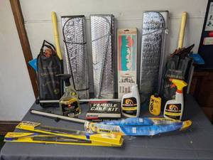 lot 140 image: Vehicle Maintenance Items Armor All, California Car Dusters, Wiper Blades, Sunshades and Much More
