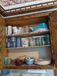 lot 46 image: Miscellaneous Kitchen Ware Cups, Mugs, Bowls, Dishes, Teapot, & More