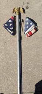 lot 119 image: Large Flag Pole with 2 American Flags