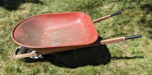 lot 35 image: Classic Red Wheelbarrow