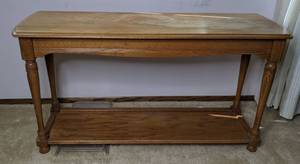 lot 133 image: Wood Sofa Table- Top Needs to be Refinished