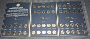 lot 289 image: US Commemorative Statehood Quarters Collectors Album Volume II 2004-2008 (50 Coins)