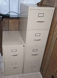 lot 365 image: 4-Drawer & 2-Drawer Vertical File Cabinets, PuttyBeige