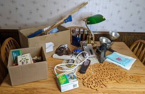 lot 323 image: A Little of Everything Glashlights, Lamp, Phone, Floodlights, & More