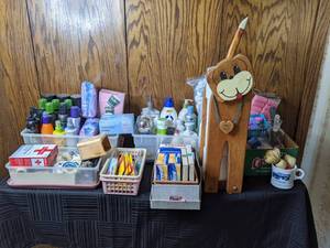lot 277 image: Large Assortment of Haircare and Health Supplies TreSemme, Always, Dr. Scholls, Nivea, Johnson and Johnson, Fixodent, and More