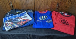 lot 314 image: Assortment of Size Large Themed NASCAR Racing Jackets and Tops