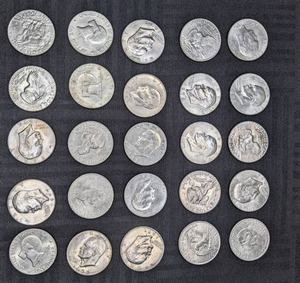 lot 331 image: Collection of (25) 1970s Eisenhower Dollar