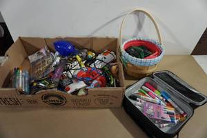 lot 69 image: Assorted Markers and Toys - Many Sharpies