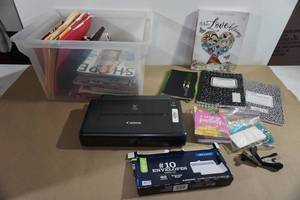 lot 80 image: Assorted Office Supplies - Canon Pixma Printer