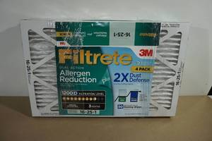 lot 107 image: 3M Filtrete 16 x 25 x 1 Allergen Reduction Air Filters
