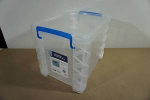 lot 121 image: Super Stacker Stacking Storage Box - 14.5 x 10.5 x 11.25