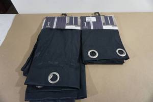 lot 49 image: NEW 54 x 84 Navy Curtain Panels