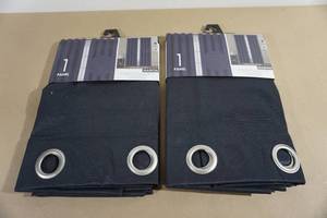 lot 29 image: NEW 54 x 84 Navy Curtain Panels