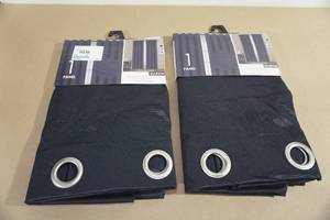lot 9 image: NEW 54 x 84 Navy Curtain Panels