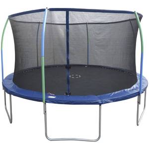 lot 173 image: 12 Round Trampoline with Enclosure