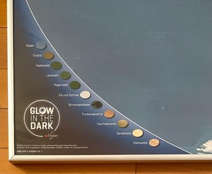 lot 59 image: Framed Glow in the Dark World Map