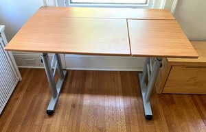 lot 107 image: Safco Adjustable Height Split Level Drafting Table or Desk