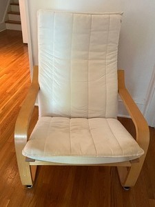 lot 108 image: IKEA PONG Arm Chair