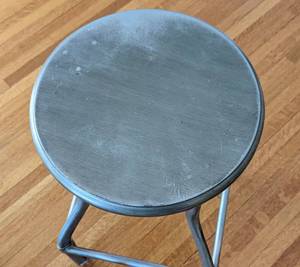 lot 12 image: Four Restoration Hardware Industrial Style Counter Height Stools