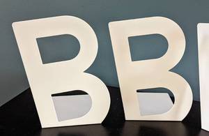 lot 138 image: IKEA White B Bookends