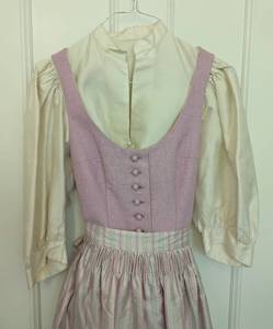 lot 154 image: Vintage Traditional German Silk Dirndl Dress