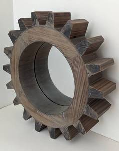 lot 156 image: Cool Wood Cog Mirror