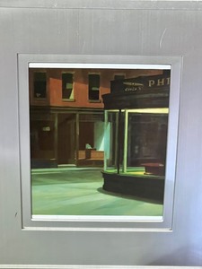 lot 121 image: Two Framed City Scene Edward Hopper Prints