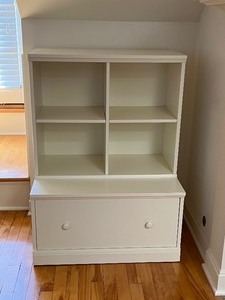 lot 128 image: Pottery Barn Kids Cameron Wall Cubby System