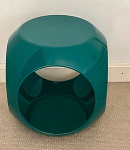 lot 134B image: Dark Teal Modern Style Glossy Side Table