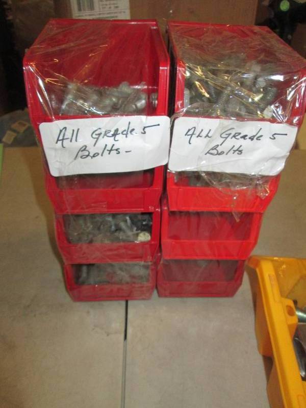 lot of grade 5 bolts, 2x4 hold down...