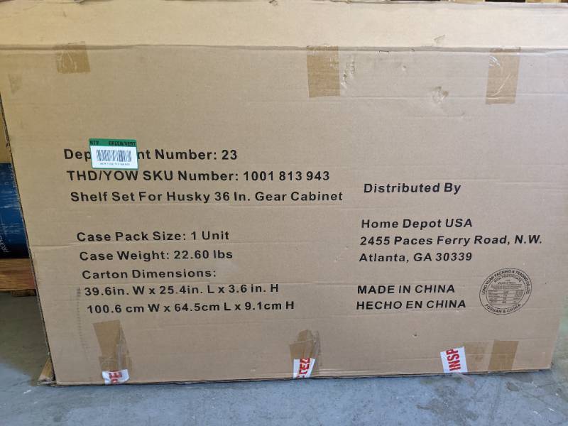 Shelf set for Husky 36 gear cabine...