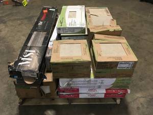 Pallet of Mixed Ceramic Flooring Customer  Returns See Terms on Auction