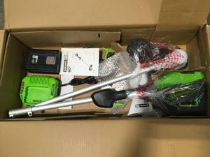 PRO 8 in. 60V Battery Cordless Edger Kits with 2.0 Ah Battery and Charger by Greenworks Customer Returns See Terms on Auction
