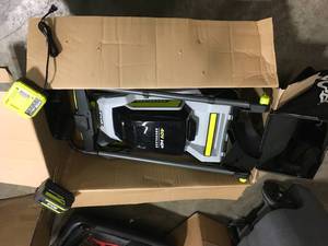 40V HP Brushless 20 in. Cordless Battery Walk Behind Push Mower with 6.0 Ah Battery and Charger by RYOBI Customer Returns See Terms on Auction