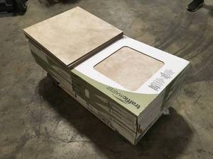 Pallet of 8 Boxes of Traffic Master Ceramic FloorWall Tile Customer Returns  See Terms on Auction