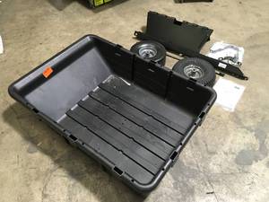 10 cu. ft. 650 lb. Tow-Behind Poly Utility Cart by Brinly-Hardy Customer Returns See Terms on Auction