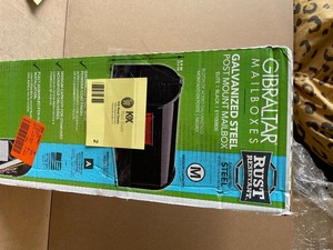 lot 2 image: GibraltarMailboxes Elite Black, Medium, Steel, Post Mount Mailbox.